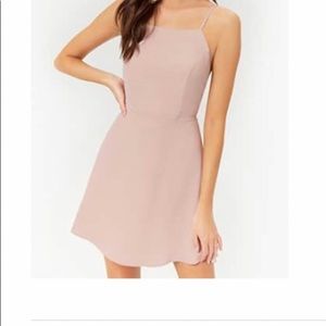 Blush mini cami chiffon dress